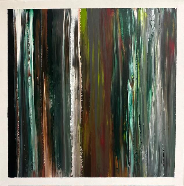 Jimmy- Original Acrylic Abstract Painting with White Border