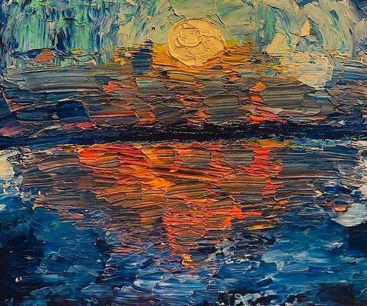 Angelo- Palette Knife Sunset Painting