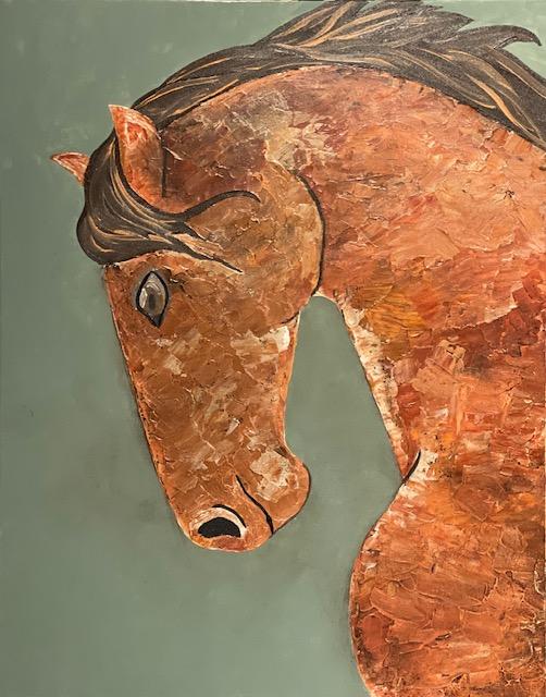 Buddy- Original Acrylic Horse Painting