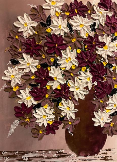 Suzanne- Palette Knife Floral Painting